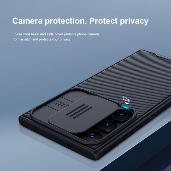 For Samsung Galaxy S23 Ultra 5G NILLKIN Black Mirror Pro Series Camshield Phone Case(Black) - free shipping - PMC TechLife - Order now!
