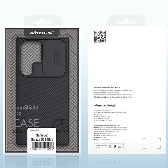 For Samsung Galaxy S23 Ultra 5G NILLKIN Black Mirror Pro Series Camshield Phone Case(Black) - free shipping - PMC TechLife - Order now!