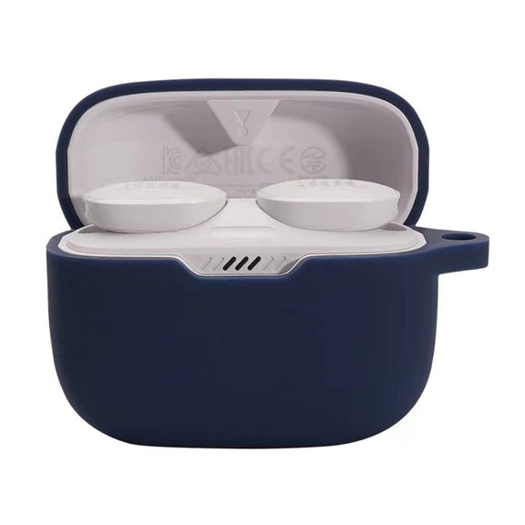 For JBL T230NC TWS Wireless Earphone Silicone Protective Case(Dark Blue)