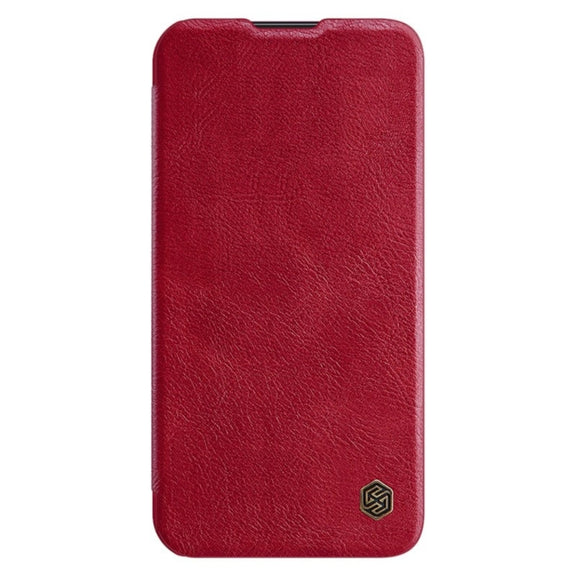 For Samsung Galaxy S23+ 5G NILLKIN QIN Series Pro Sliding Camera Cover Design Leather Phone Case(Red)
