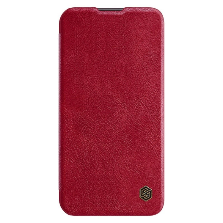For Samsung Galaxy S23+ 5G NILLKIN QIN Series Pro Sliding Camera Cover Design Leather Phone Case(Red)