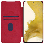 For Samsung Galaxy S23+ 5G NILLKIN QIN Series Pro Sliding Camera Cover Design Leather Phone Case(Red)