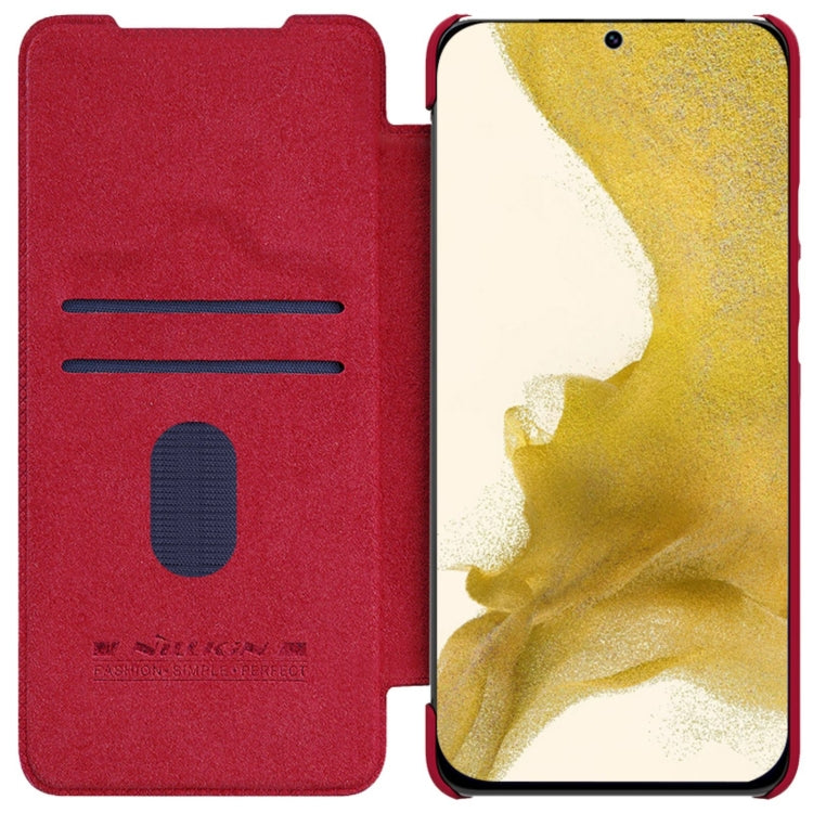 For Samsung Galaxy S23+ 5G NILLKIN QIN Series Pro Sliding Camera Cover Design Leather Phone Case(Red)