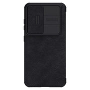 For Samsung Galaxy S23+ 5G NILLKIN QIN Series Pro Sliding Camera Cover Design Leather Phone Case(Black)