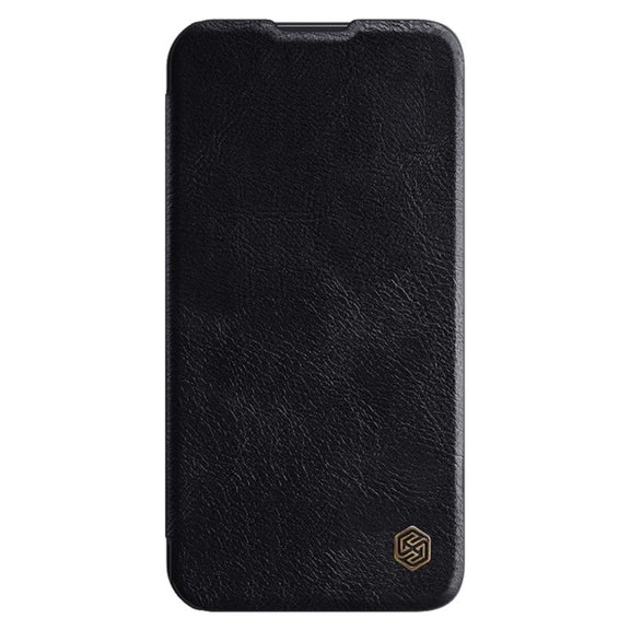 For Samsung Galaxy S23+ 5G NILLKIN QIN Series Pro Sliding Camera Cover Design Leather Phone Case(Black)