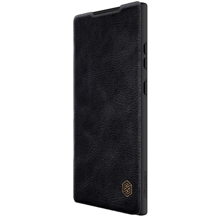 For Samsung Galaxy S23 Ultra 5G NILLKIN QIN Series Pro Sliding Camera Cover Design Leather Phone Case(Black)
