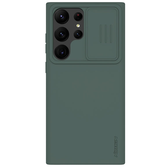 For Samsung Galaxy S23 Ultra 5G NILLKIN CamShield Liquid Silicone + PC Phone Case(Green)
