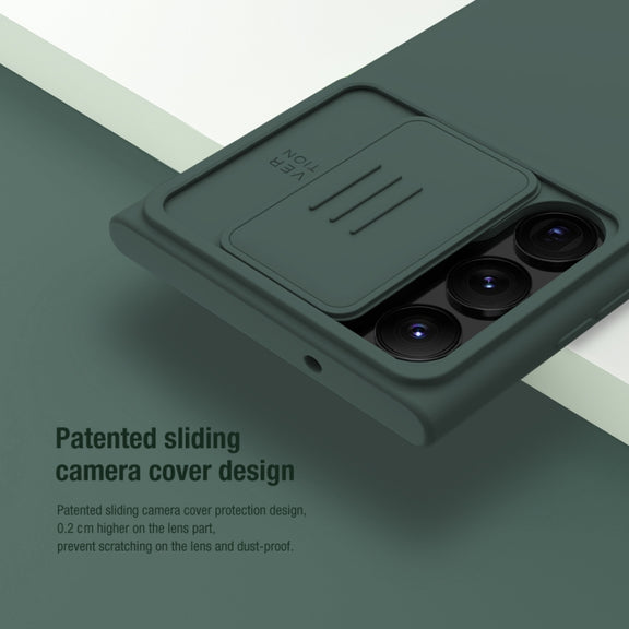 For Samsung Galaxy S23 Ultra 5G NILLKIN CamShield Liquid Silicone + PC Phone Case(Green)