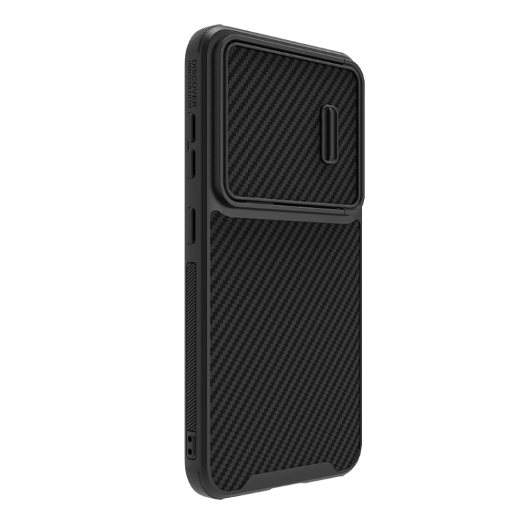 For Samsung Galaxy S23+ 5G NILLKIN Synthetic Fiber Camshield Phone Case(Black)