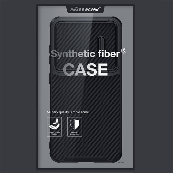For Samsung Galaxy S23+ 5G NILLKIN Synthetic Fiber Camshield Phone Case(Black)