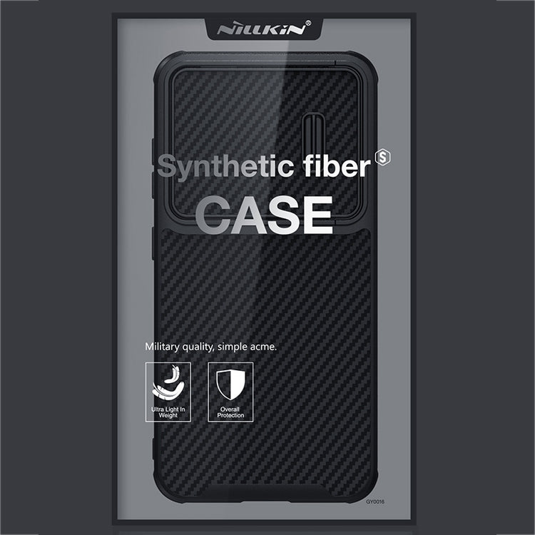 For Samsung Galaxy S23+ 5G NILLKIN Synthetic Fiber Camshield Phone Case(Black)