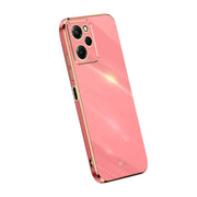For Xiaomi Redmi Note 12 Pro Speed XINLI Straight Edge 6D Electroplate TPU Phone Case(Hawthorn Red)