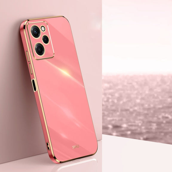 For Xiaomi Redmi Note 12 Pro Speed XINLI Straight Edge 6D Electroplate TPU Phone Case(Hawthorn Red)