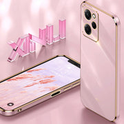 For Xiaomi Redmi Note 12 Pro Speed XINLI Straight Edge 6D Electroplate TPU Phone Case(Hawthorn Red)