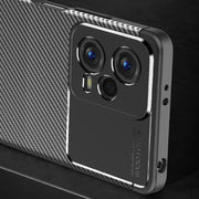 For Xiaomi Redmi Note 12 Global/Poco X5 Carbon Fiber Texture Shockproof TPU Phone Case(Black)