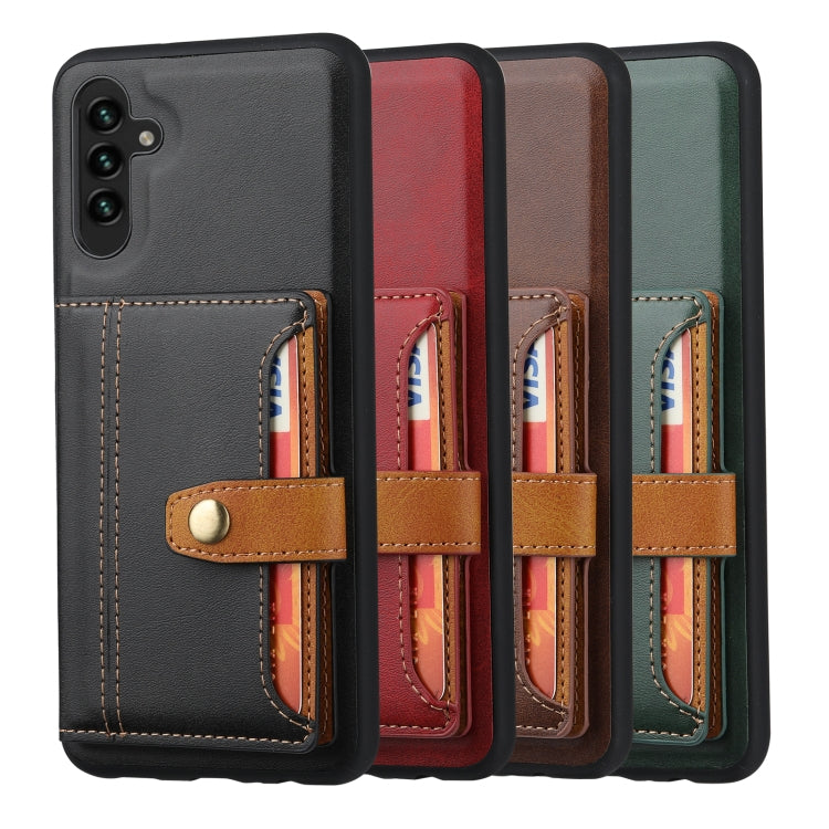 For Samsung Galaxy A54 5G Calfskin Card Slot TPU + PU Phone Case(Green)