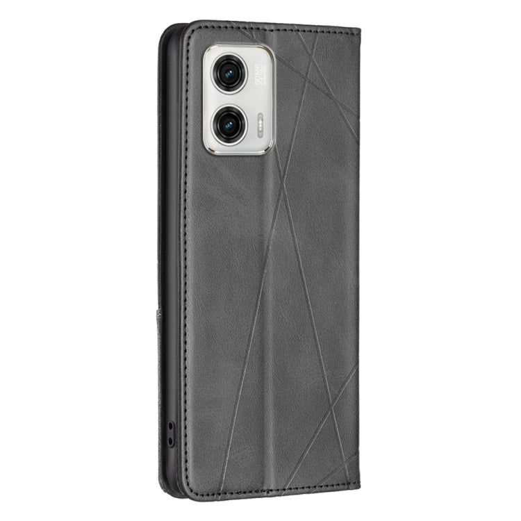 For Motorola Moto G73 5G Prismatic Invisible Magnetic Leather Phone Case(Black) - free shipping - PMC TechLife - Order now!