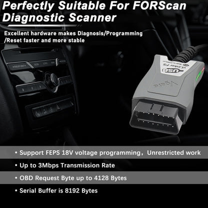 Vgate Vlinker FS ELM327 USB OBD2 Car Diagnostic Tool - free shipping - PMC Jewellery - Order now!
