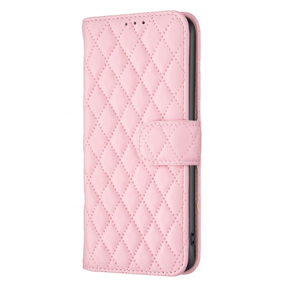 For Motorola Moto G73 5G Diamond Lattice Wallet Leather Flip Phone Case(Pink)