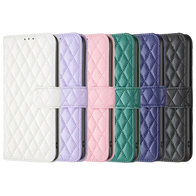 For Motorola Moto G73 5G Diamond Lattice Wallet Leather Flip Phone Case(Pink)