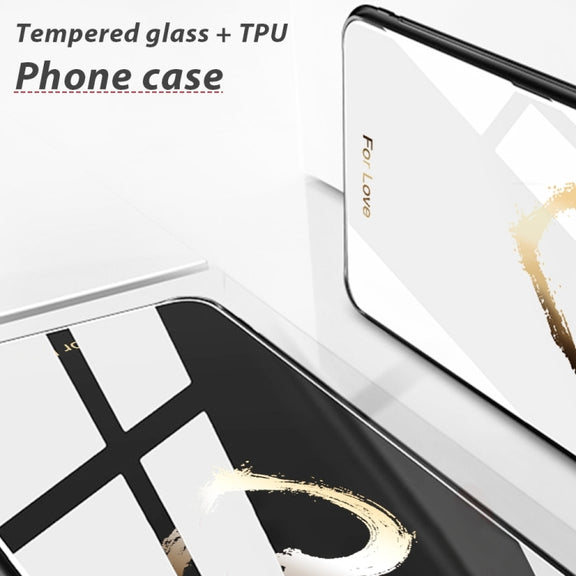 For Samsung Galaxy A34 5G Colorful Painted Glass Phone Case(Love)