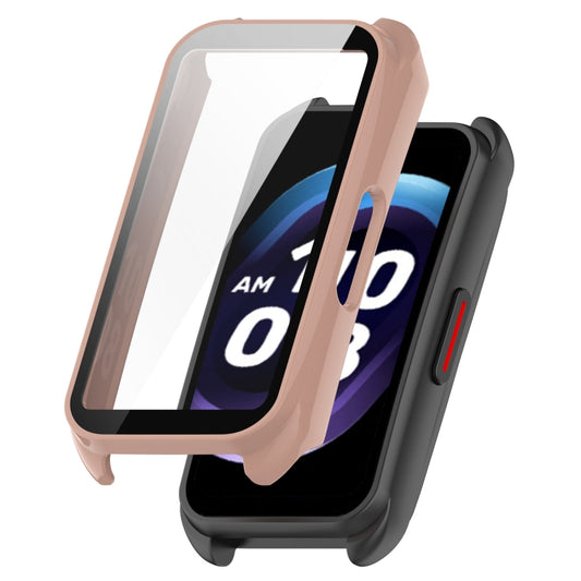 For Keep Band B5 / Band B4 PC + Tempered Film Integrated Watch Protective Case(Pink) - Watch Case by PMC Jewellery | Online Shopping South Africa | PMC Jewellery | Buy Now Pay Later Mobicred