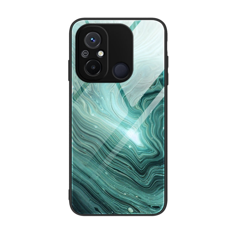 For Xiaomi Redmi 12C Marble Pattern Glass Phone Case(Water Waves) - free shipping - PMC TechLife - Order now!