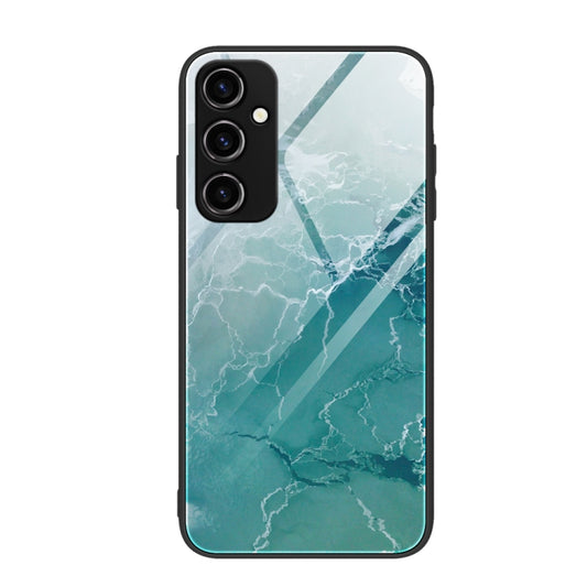 For Samsung Galaxy A34 5G Marble Pattern Glass Phone Case(Green Ocean) - free shipping - PMC Jewellery - Order now!