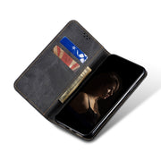 For Xiaomi Poco X5 Pro 5G / Redmi Note 12 Pro Speed Denim Texture Leather Phone Case(Brown)