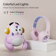 Q1 Headphones Monster Kids Over-Ear Bluetooth Earphones(Apricot)