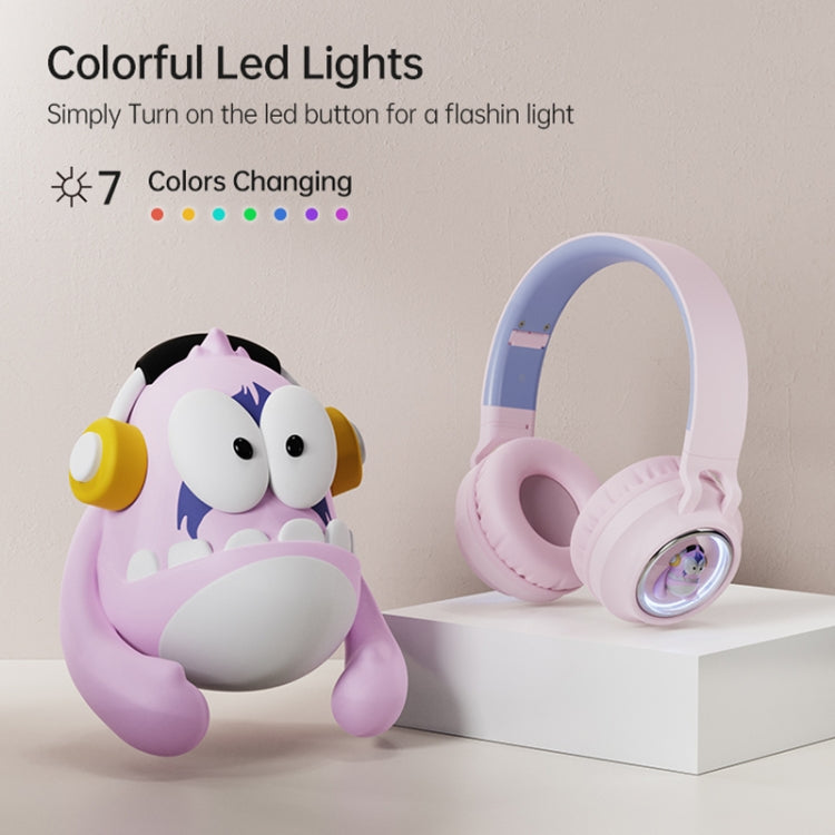 Q1 Headphones Monster Kids Over-Ear Bluetooth Earphones(Apricot)