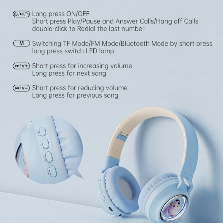 Q1 Headphones Monster Kids Over-Ear Bluetooth Earphones(Apricot)