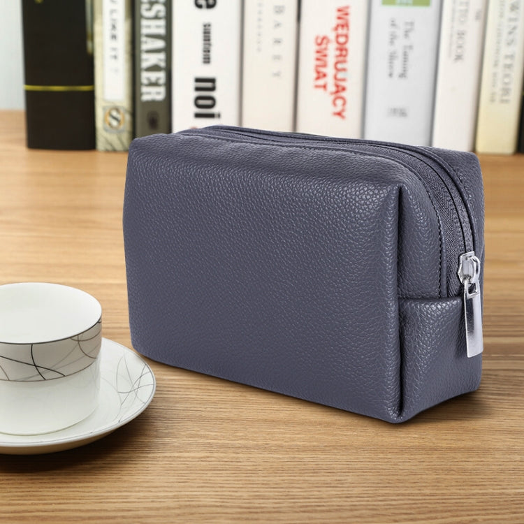 Leather Power Pack Charger Data Cable Mouse Digital Storage Bag(Rose Gold) - Digital Storage Bag by PMC TechLife | Online Shopping South Africa | PMC TechLife