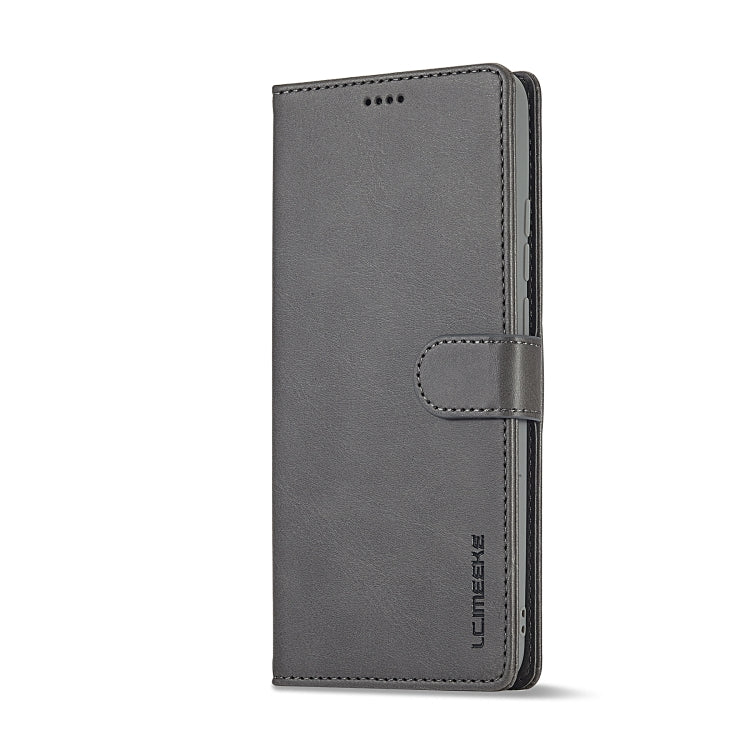 For Xiaomi Redmi Note 12 Pro+ LC.IMEEKE Calf Texture Horizontal Flip Leather Case(Grey) - free shipping - PMC TechLife - Order now!