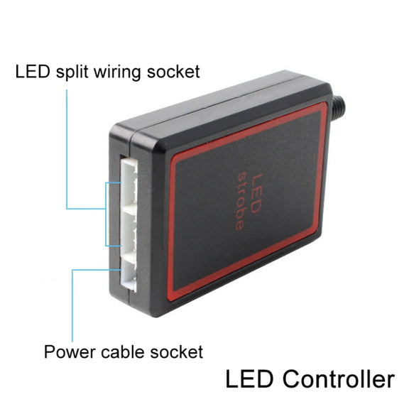 4 in 1 Car 16LEDs Grille Flash Lights Warning Lights with Wireless Remote Control(White Blue)