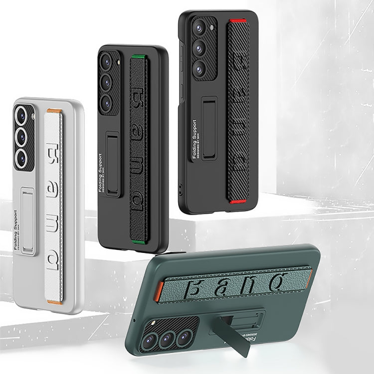 For Samsung Galaxy S23+ 5G GKK Ultra-thin Wristband Shockproof Phone Case with Holder(Carbon Fibre) - free shipping - PMC TechLife - Order now!