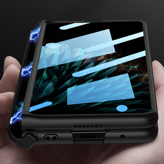 For OPPO Find N2 GKK Fold Magnetic Hinge Full Coverage Phone Case(Green)