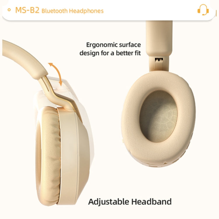 B2 Wireless Bluetooth 5.1 Foldable Noise Reduction Headset(White) - Headset & Headphone by PMC TechLife | Online Shopping South Africa | PMC TechLife