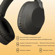 B2 Wireless Bluetooth 5.1 Foldable Noise Reduction Headset(Red)