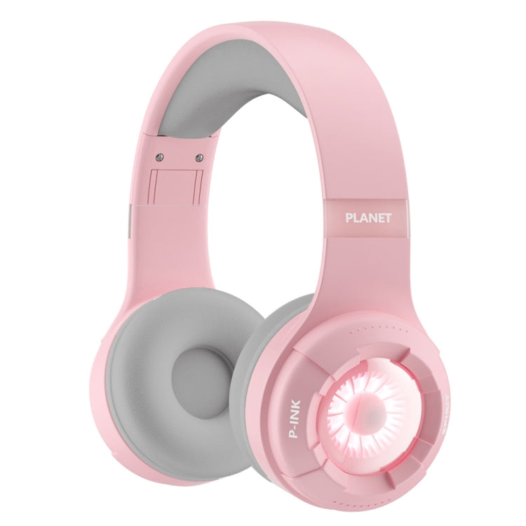 KE25 RGB Light Wireless Stereo Music Bluetooth Headset(Pink) - Headset & Headphone by PMC TechLife | Online Shopping South Africa | PMC TechLife