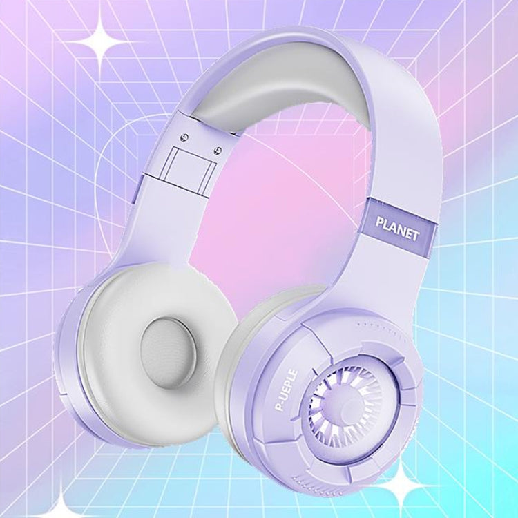 KE25 RGB Light Wireless Stereo Music Bluetooth Headset(Purple) - Headset & Headphone by PMC TechLife | Online Shopping South Africa | PMC TechLife