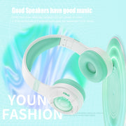 KE25 RGB Light Wireless Stereo Music Bluetooth Headset(Orange)