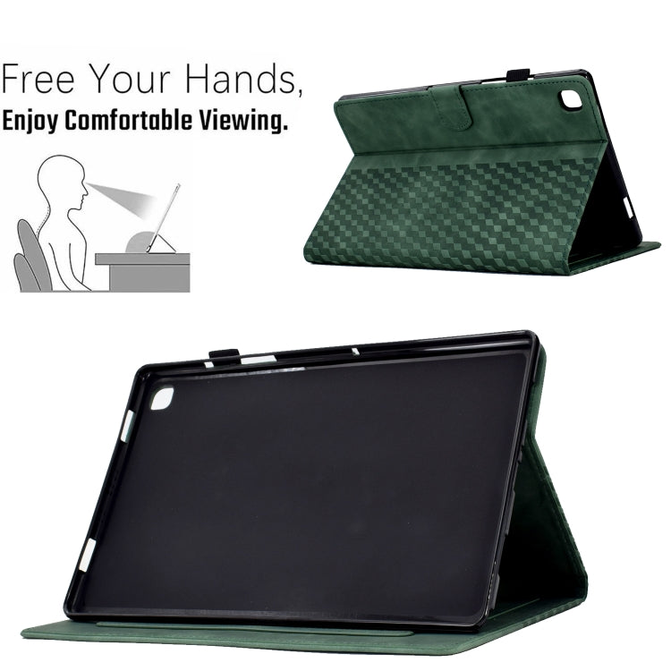 For Samsung Galaxy Tab A7 Lite T220 / T225 Rhombus Embossed Leather Tablet Case(Green)