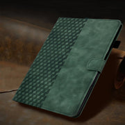 For Samsung Galaxy Tab A7 Lite T220 / T225 Rhombus Embossed Leather Tablet Case(Green)