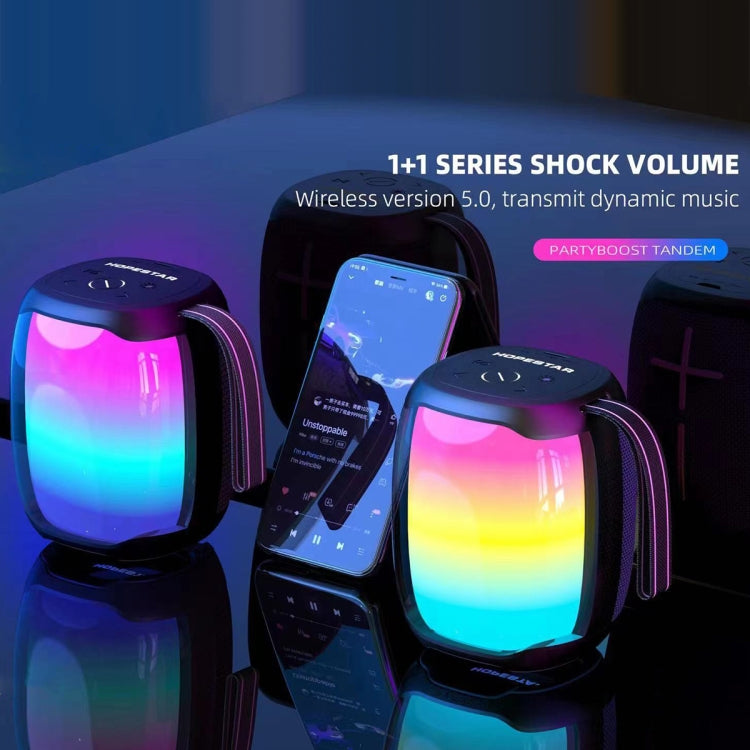 HOPESTAR P50 mini TWS Outdoor RGB Light IPX6Waterproof Bluetooth Speaker(Black) - Waterproof Speaker by HOPESTAR | Online Shopping South Africa | PMC TechLife | Buy Now Pay Later Mobicred