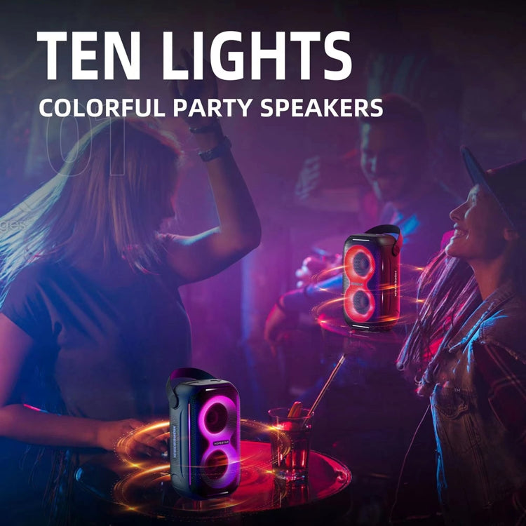 HOPESTAR Party200 mini Portable Tone Pulse RGB Light Bluetooth Speaker(Black) - free shipping - PMC TechLife - Order now!