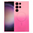 For Samsung Galaxy S23 Ultra 5G Liquid TPU Silicone Gradient MagSafe Phone Case(Pink Red) - free shipping - PMC TechLife - Order now!