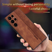 For Samsung Galaxy S23 Ultra 5G AZNS 3D Embossed Skin Feel Phone Case(Purple)