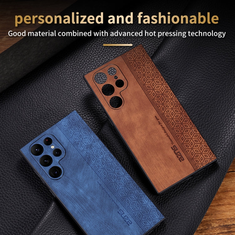 For Samsung Galaxy S23 Ultra 5G AZNS 3D Embossed Skin Feel Phone Case(Purple)