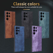 For Samsung Galaxy S23 Ultra 5G AZNS 3D Embossed Skin Feel Phone Case(Purple)